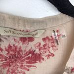 Soft Surroundings  romantic floral velvet‎ blouse Photo 2