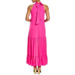 Vince Camuto  Halter Tiered Rumple Maxi Dress Sz M Photo 2