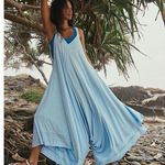 Free People Movement Seven Stars Onesie Wide Leg Boardwalk Blue Size Small NEW Photo 0