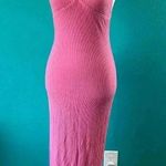Reformation  Brant Dress Candy Pink Open Back V-Neck Midi Party Slim Size XS Photo 0