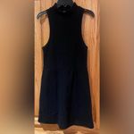 Free People Mary Jane Fit & Flare Mock Neck Ribbed Knit Black Mini Dress Size XS Photo 7