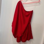 Tyche Boutique JUST MY TYPE ONE SHOULDER DRESS red size Medium Photo 6