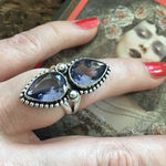 Tanzanite Sterling Silver Ring Size 8 Purple Photo 0