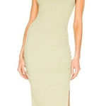 Sundry NWT  Rib Ruched Dress in Olive Photo 0