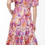 Chico's Chico’s Paisley Print Puff Sleeve Tiered Midi Dress 40th Anniversary Photo 1