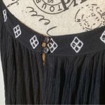 Japna  BOHO OFF THE SHOULDER BLACK EMBROIDERED COLD SHOULDER TOP SIZE MED Photo 6