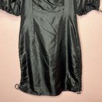 The Ragged Priest Black Taffeta Dress With Puff Sleeves. Size S Photo 3