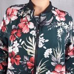 Pink Owl Floral Women's Dark Green Jacket Photo 4