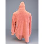 Women's Pink Fuzzy Hooded Cardigan Sweater Size S Photo 3