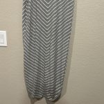 Athleta Sleeveless Maxi Tank Dress Scoop Neck Hi Low Hem Gray White Stripe Sz S Photo 7