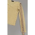 Beulah Cardigan Womens Medium Butter Yellow Button Up Stretch Minimalist Cottage Photo 4