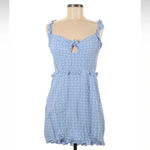 For Love & Lemons Periwinkle Sweetheart Heart Print Mini Dress Size L Large Photo 5