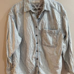 We The Free  Denim Aztec Print Button Down Shirt XS Oversized Photo 0