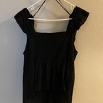 Old Navy Women’s Black Flutter Sleeve Smocked Tank Top Photo 2