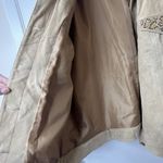 VICTOR COSTA SUEDE LEATHER Lined Embellished Tan JACKET Size XL Western Cowgirl Photo 8