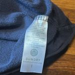 Sundry Cropped Navy Hoodie with Americana Details, Sz Small Photo 5