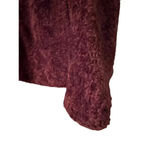 Pendleton  Burgandy Sherpa pull over pleaid wool accents L Photo 2