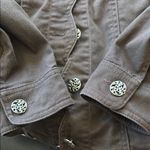 Tribal Dark Brown Jean Jacket with Decorative Silver Buttons Size M Photo 10