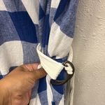 Maeve  Anthropologie Asymmetrical Blue and White Checkered Dress #715 Photo 7