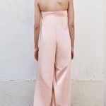 ZARA Strapless Satin Jumpsuit Photo 2