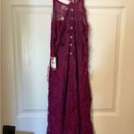 Free People  Dhaloa Magenta Lace Mini Dress Photo 6