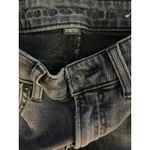 American Eagle  Stretch High Rise Frayed Hem Black Mom‎ Jeans Size 00 Photo 5