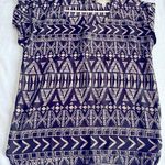 Pink Rose Black and White Geometric Patterned Top Photo 0