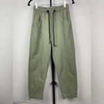ZARA  Green‎ Pull On Elastic Drawstring Waist Jogger Style Trousers Photo 4