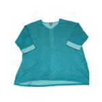 Chico's  Teal Aqua Blue 3/4 Sleeve V-Neck Lightweight Pullover Sweater 3 XL 16 Photo 3