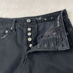 American Eagle  Outfitters Denim Skirt Womens Size 2 Black Button Fly Grunge Goth Photo 11