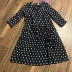 Garnet Hill Black Patterned  Bohemian Pocket dress black spring party casual $120 Photo 3