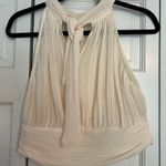 ZARA  Cream Halter Top with Ties Photo 3