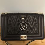 Valentino by Mario Valentino Alice Diamond Leather Shoulder Bag w/Dustbag NEW Black Photo 10