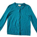 Kate Spade Blue Silk Cashmere Cardigan Women Size Small | 60-1 Photo 2