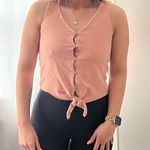 Madewell  texture & thread button down tank top pale mauve/peach xs Photo 0