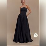 Meshki  Black Strapless Wedding Dress Photo 4