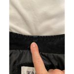 Live a Little  Vintage Button Ruffle Collar Leather Coat Jacket Black Women's L Photo 7