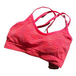 Reebok  Womens Sports Bra Size‎ XS Space Dye Neon Pink Crop Top Strappy Pads Photo 0