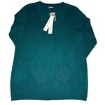 AQUA 100% Cashmere Women’s Crew Neck Kale Sweater Size Small Photo 0