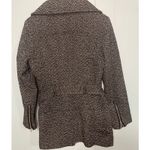 Michael Kors Women's Tweed Moto Jacket Full Zip Buckle Belted Coat, Size 10 Photo 1