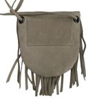 Cut N Paste Free People Small Beige Leather Purse‎ Bag With Fringe Crossbody Photo 2