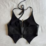 Tiger Mist  leather zip front top Photo 2