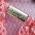 Alice + Olivia Alex + Olivia Orange Sleeveless Diamond Pattern Gold Accent Top XL Photo 5