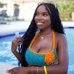 Blue and Orange custom crochet set Photo 2