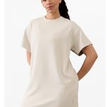 Athleta  L Seasoft Rib Tee Dress Bone Large Regular Photo 0