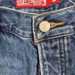 Lucky Legend Drew Mom High Rise Taper Jean 4/27 Denim Paisley Studded Frayed Hem Blue Photo 8