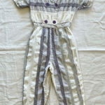 All that jazz Vintage Reversible Striped Cropped Jumpsuit Womens 0-2 Photo 0