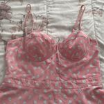 Topshop NWT Barbiecore Pink with White Polka Dots Romper, size 10 Photo 2