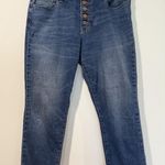 Prosperity Jeans Womens 32" Raw Hem & Slits Mid Rise Button Up Travel Casual Blue Size undefined Photo 0