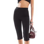 & Other Stories & Other Stories Capri Pants Front Pockets Concealed Zip Hem Splits Black Sz 10 Photo 0